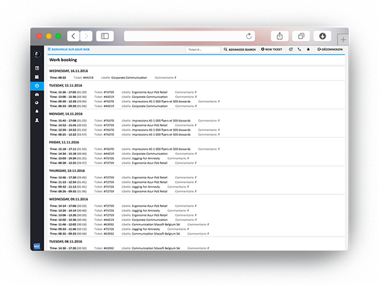 Azur Web Time Management